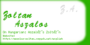 zoltan aszalos business card