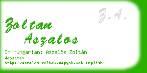 zoltan aszalos business card